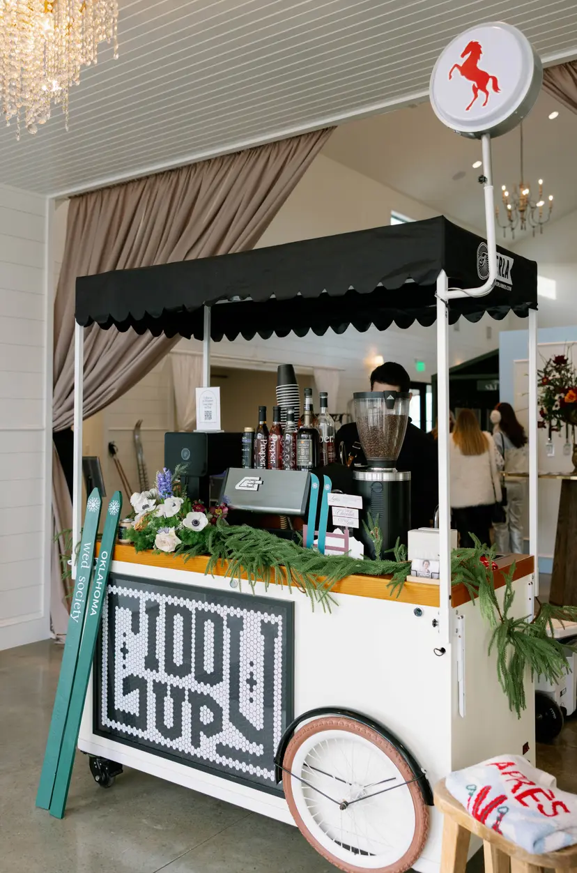Coffee Cart at Ia sorority house in Norman