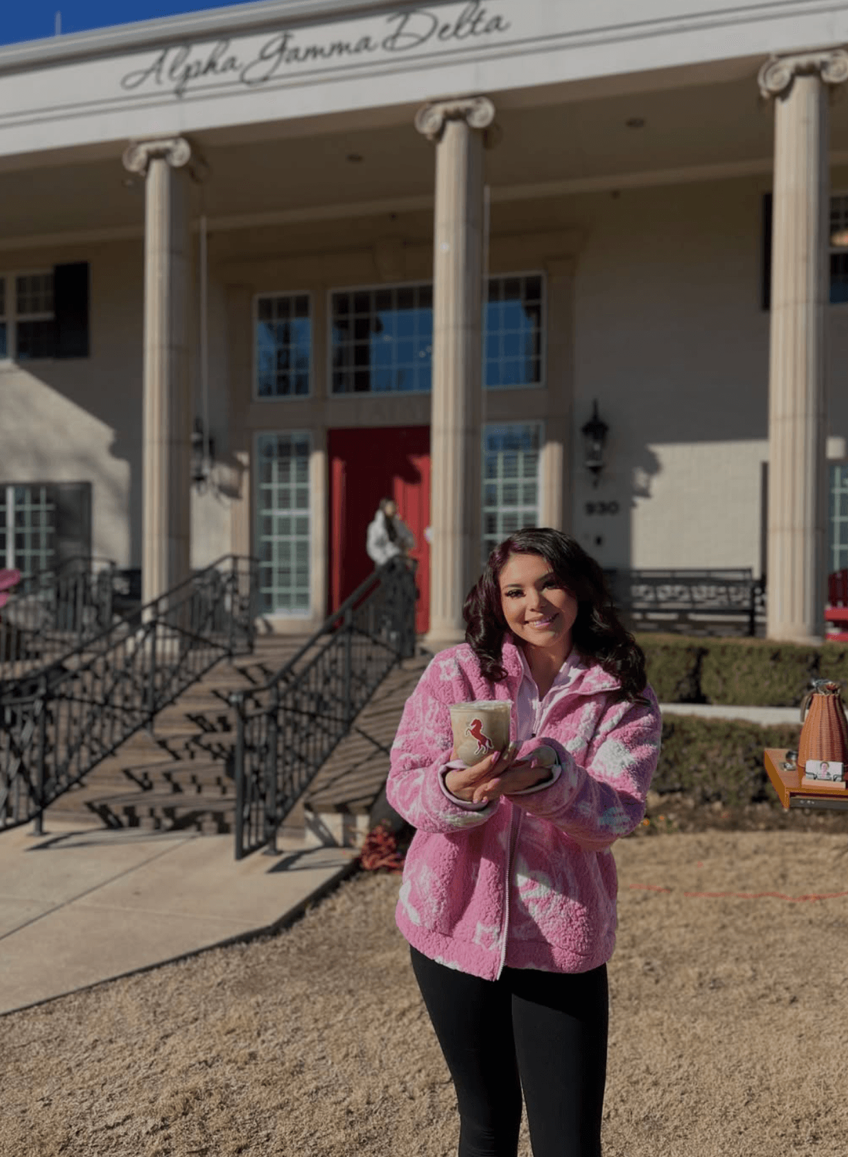 Giddy Up Mobile Coffee serving at a sorority house in Norman, Oklahoma