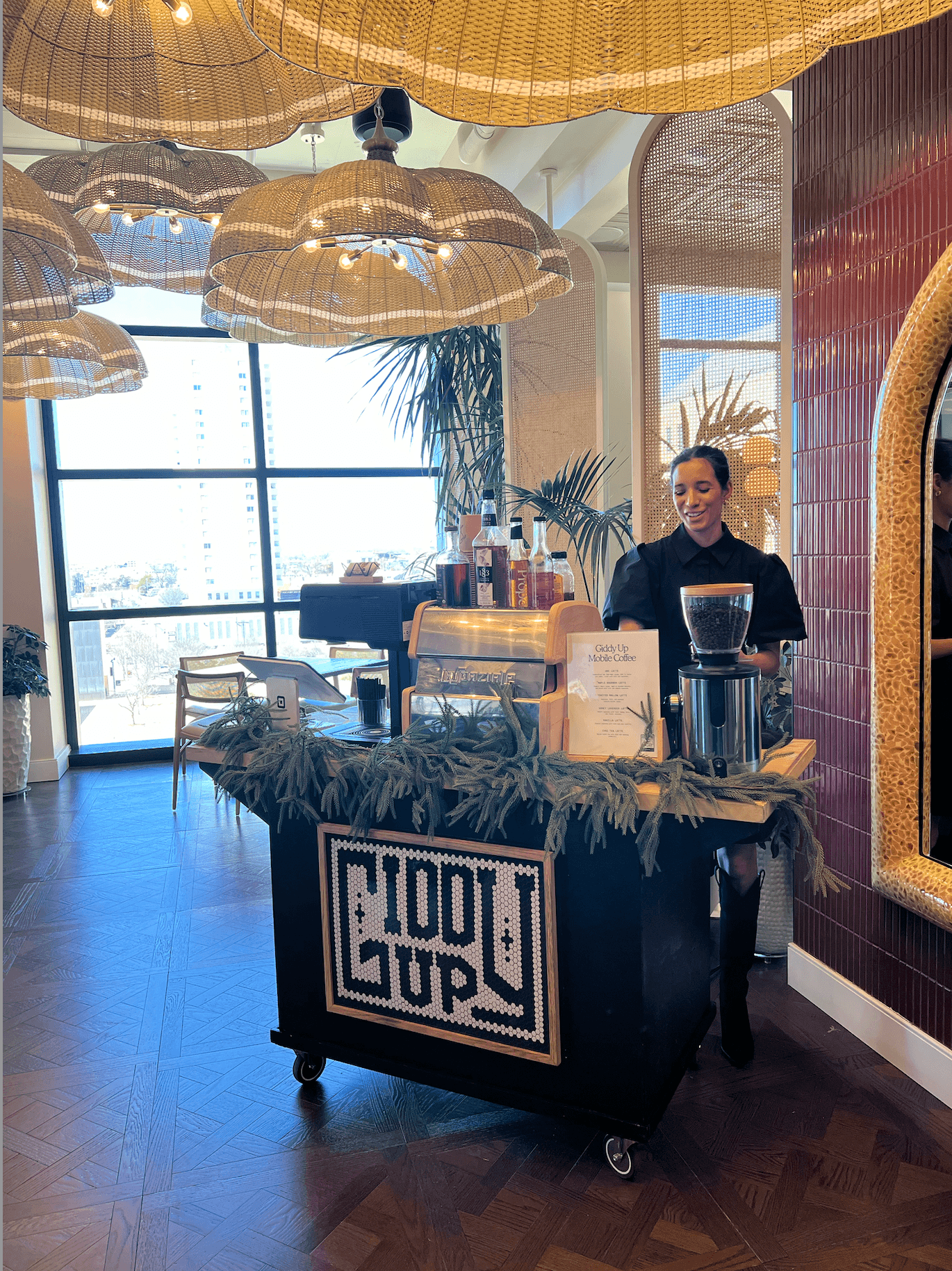 Giddy Up Mobile Coffee serving at a sorority house in Norman, Oklahoma